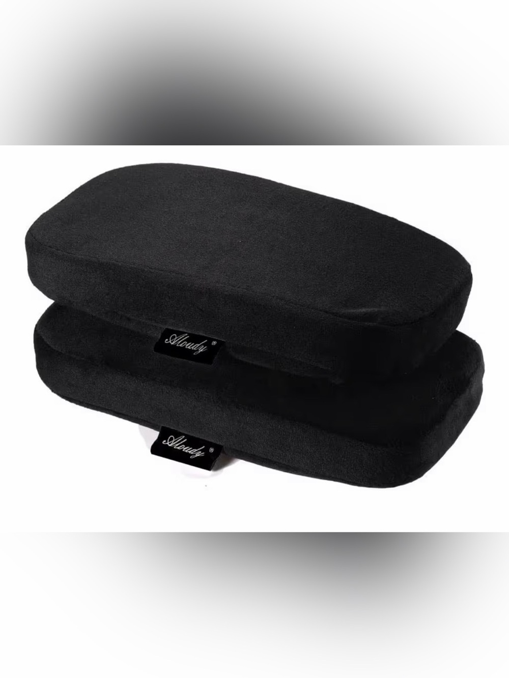 Aloudy Office Chair Armrest Cushioned Cover Pads, Set of 2, Black, NWOT